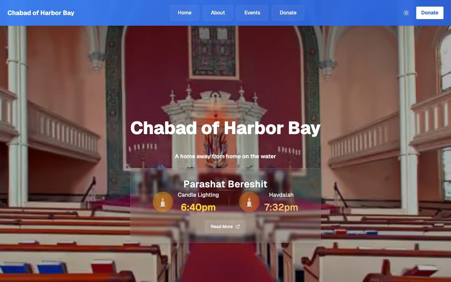Chabad of Harbor Bay homepage